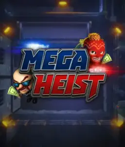 Enter the exciting world of the Mega Heist game by Relax Gaming, featuring mischievous characters ready to pull off a daring robbery. This graphic captures the drama of the heist with its striking logo and an ominous vault backdrop. Perfect for fans of heist movies, delivering a thrilling adventure. 