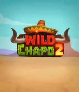 Experience the vibrant Mexican desert with Wild Chapo 2 slot by Relax Gaming, highlighting a whimsical bull wearing a sombrero amid a serene desert backdrop. This graphic conveys the excitement and culture of the game, perfect for fans of animated adventure slots, offering a entertaining gaming experience.